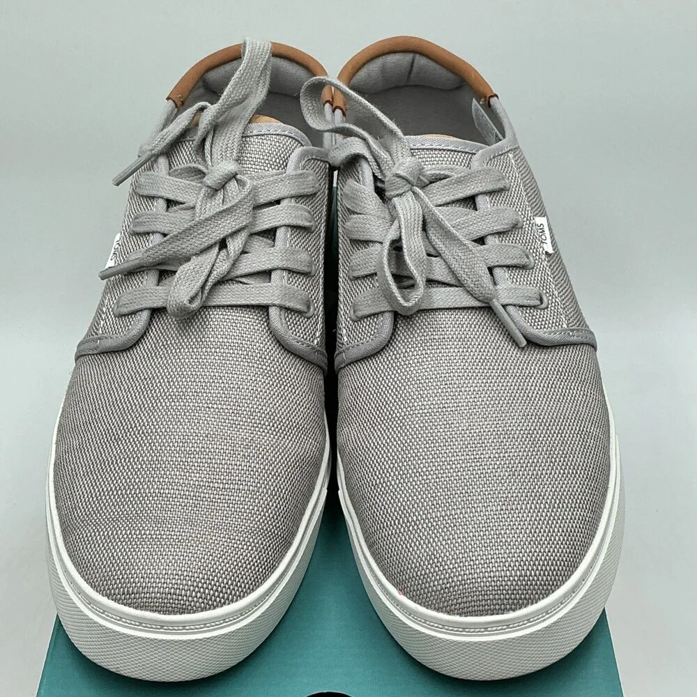Toms Carlo 2.0 Sneakers Men's 10.5 Drizzle Gray Canvas Lifestyle Shoes Ebay4569